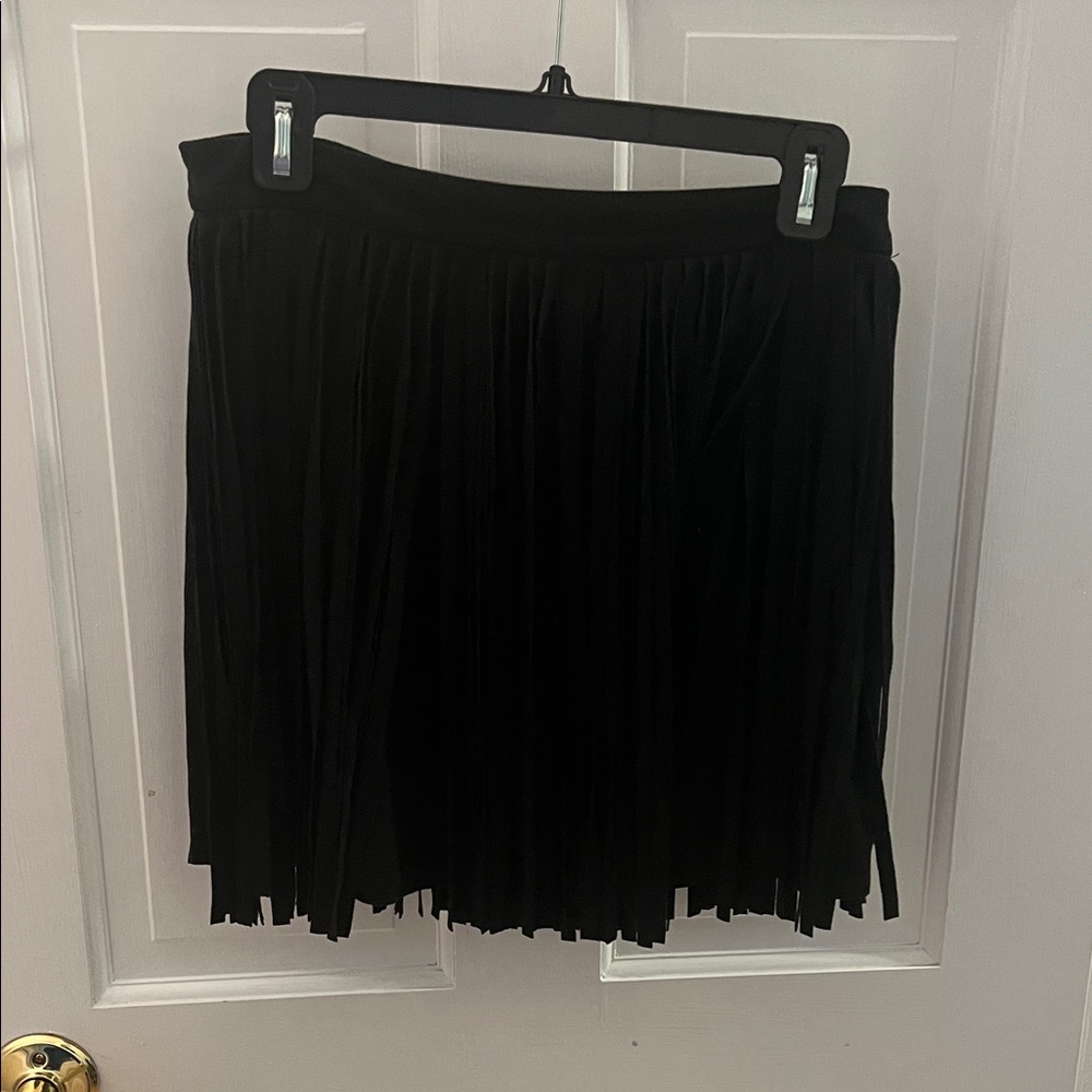 Black Fringe Skirt